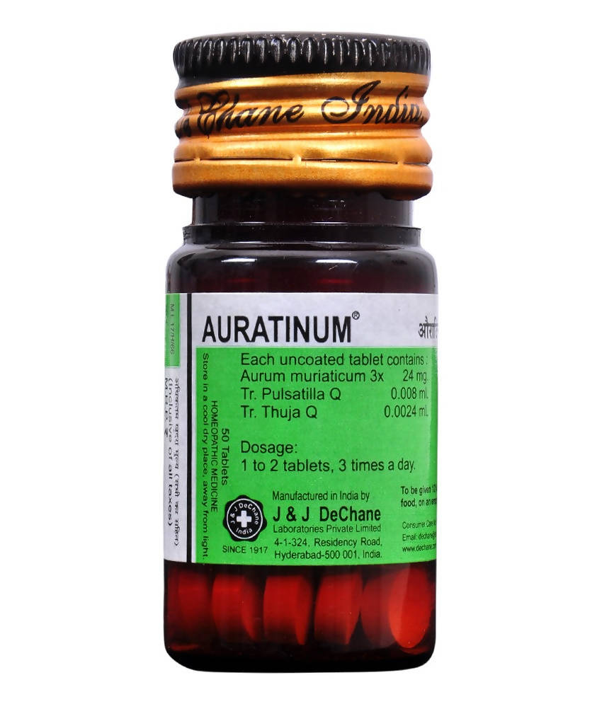 J & J Dechane Homeopathy Auratinum Tablets | Grocsy
