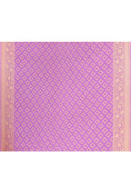 Joban Fashion Dark And Light Lilac Crepe Chiffon Pure Handloom Banarasi Silk Saree | Grocsy