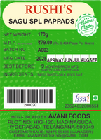 Avani Foods Sagu Spl Papads