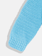 Chutput Kids Woollen Hand Knitted Full Sleeves Pony Detail Sweater For Baby Boys - Blue | Grocsy