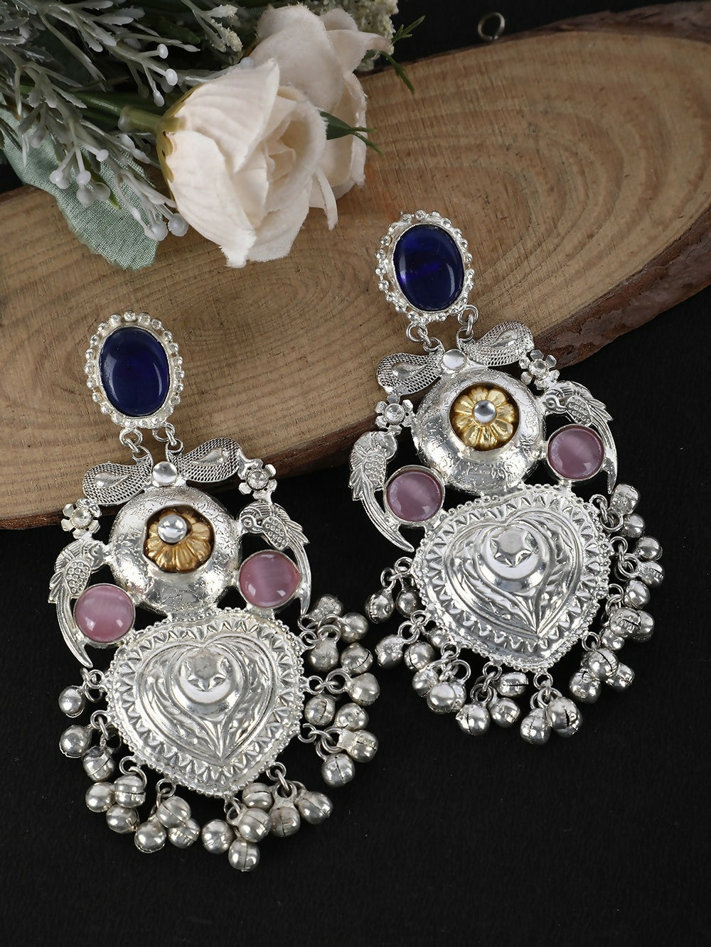 Joban Fashion Women Ghungroo Style Silver Tone Earrings | Grocsy