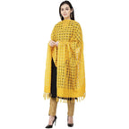 A R Silk Golden Box Regular Dupatta Yellow Color Dupatta or Chunni | Grocsy