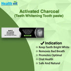 Healthvit Activated Charcoal Toothpaste | Grocsy