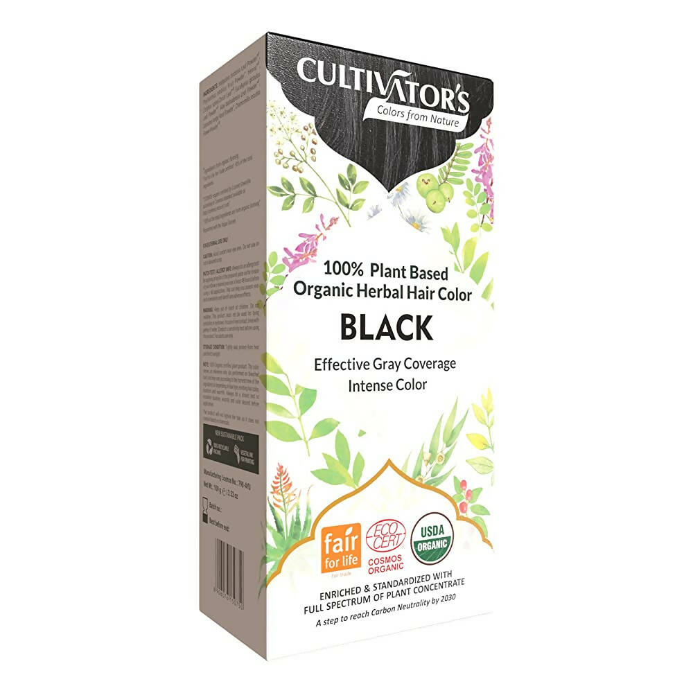 Cultivator's Organic Herbal Hair Color - Black | Grocsy