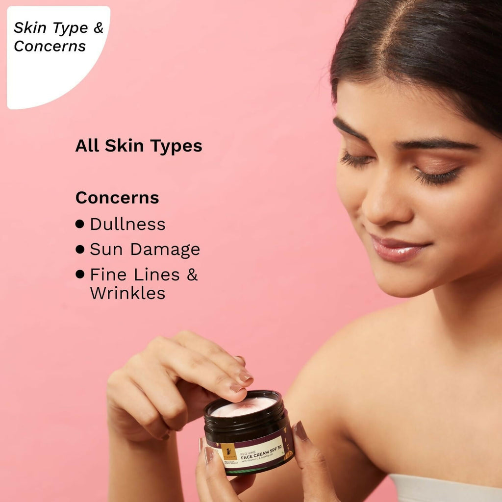Pilgrim Red Vine Face Cream SPF 30 with Vitamin C & Rosehip Oil (PA+++) | Grocsy