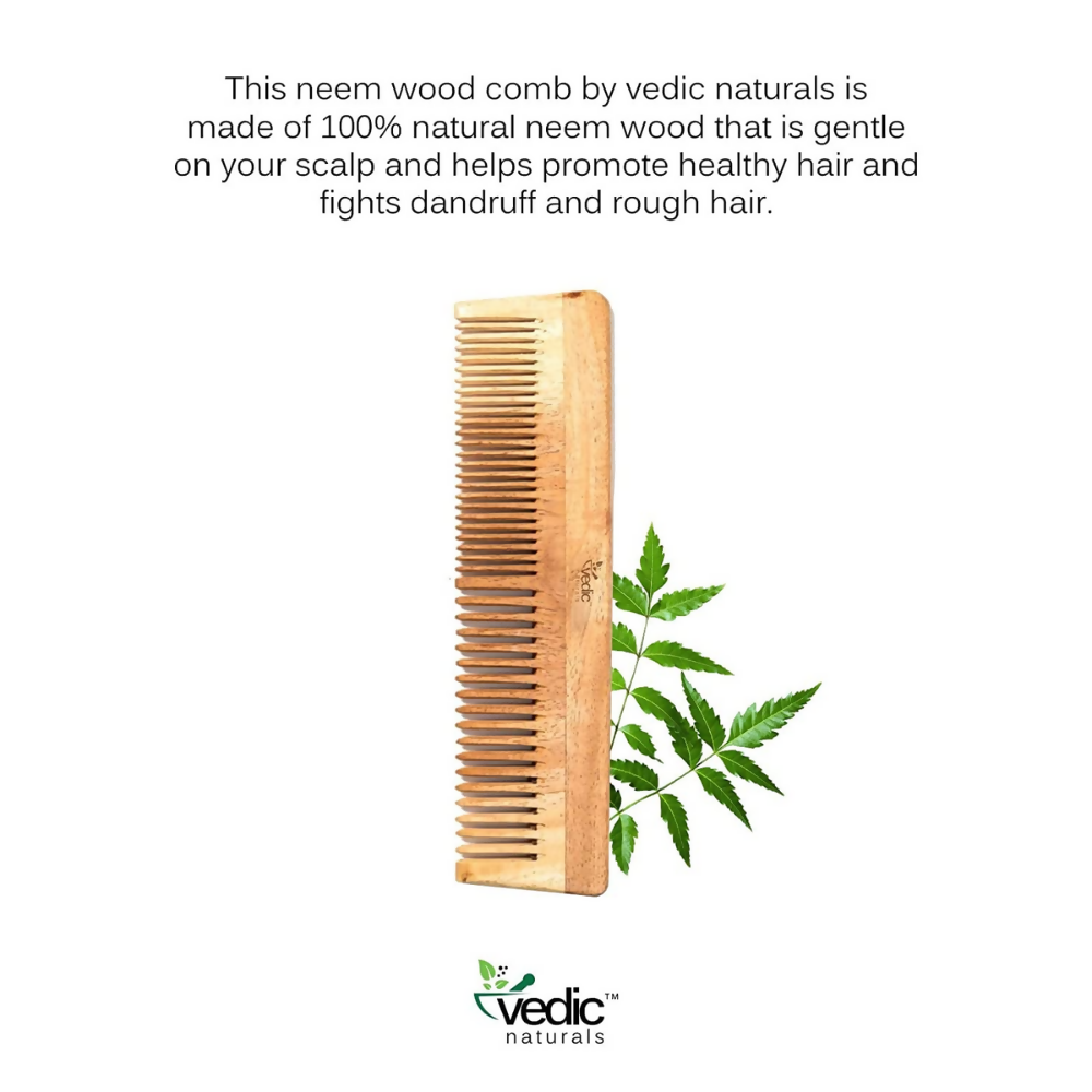 Vedic Naturals Neem Wood Comb | Grocsy