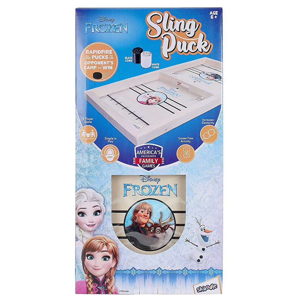Skoodle Disney Frozen Sling Puck Game, Super Fast Portable Desktop Sport Table Board Game Tabletop Slingshot Games Toys for Kids | Grocsy