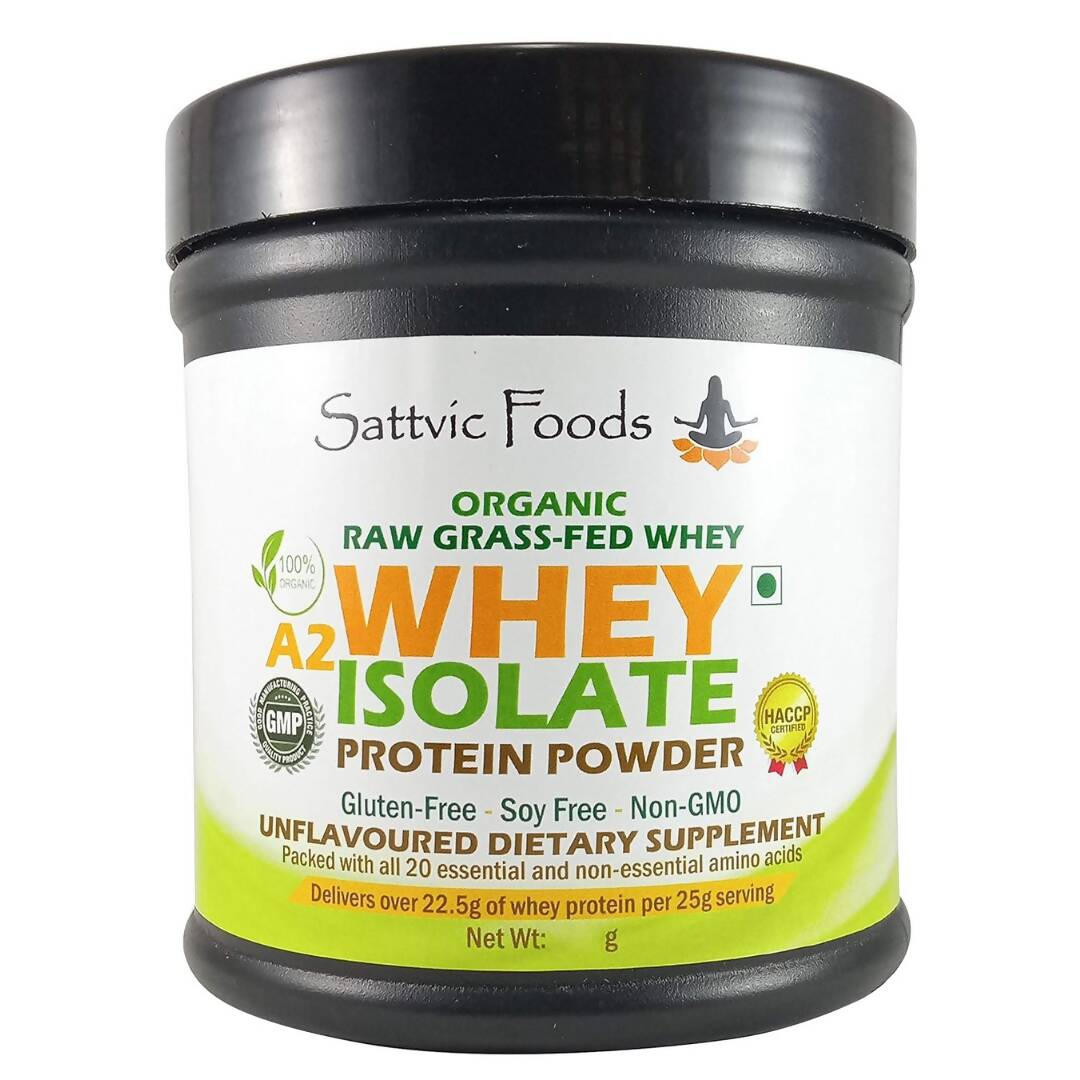 Sattvic Foods Organic A2 Whey Protein Isolate Protein Powder | Grocsy