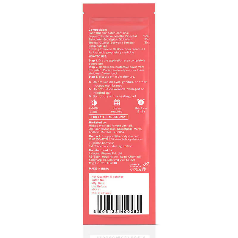 BeBodywise Period Pain Relief Patch For Women | Grocsy