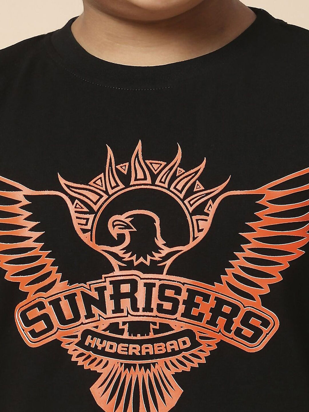 Fancode Kids Typography Printed Round Neck Sunrisers Hyderabad IPL T-Shirt | Grocsy