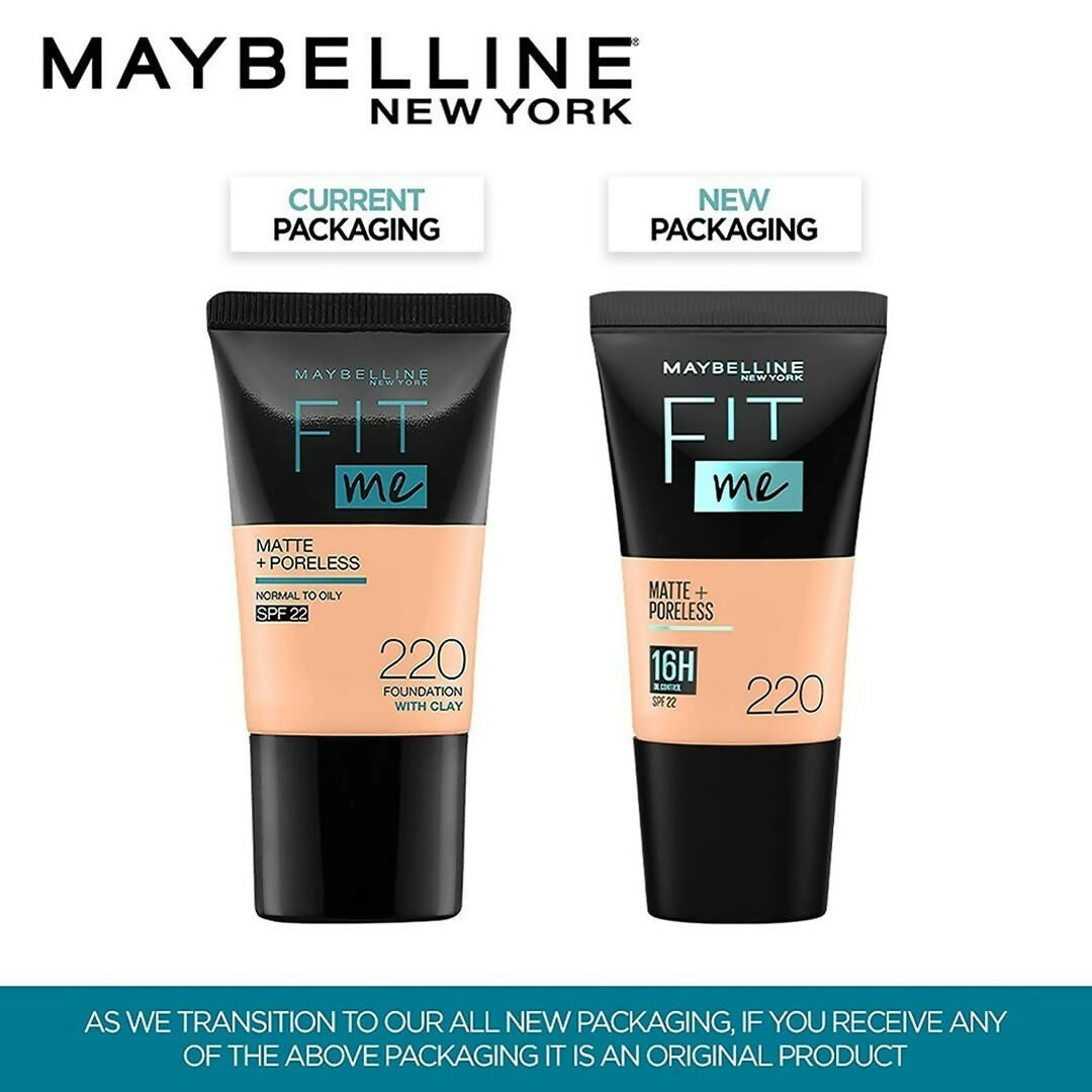 Maybelline New York Fit Me Matte + Poreless Liquid Foundation Normal to Oily Skin - 220 Natural Beige | Grocsy