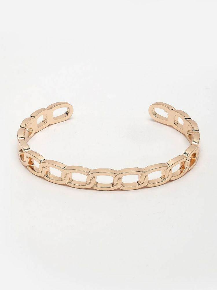 NVR Men's Rose Gold Plated Cuff Bracelet | Grocsy