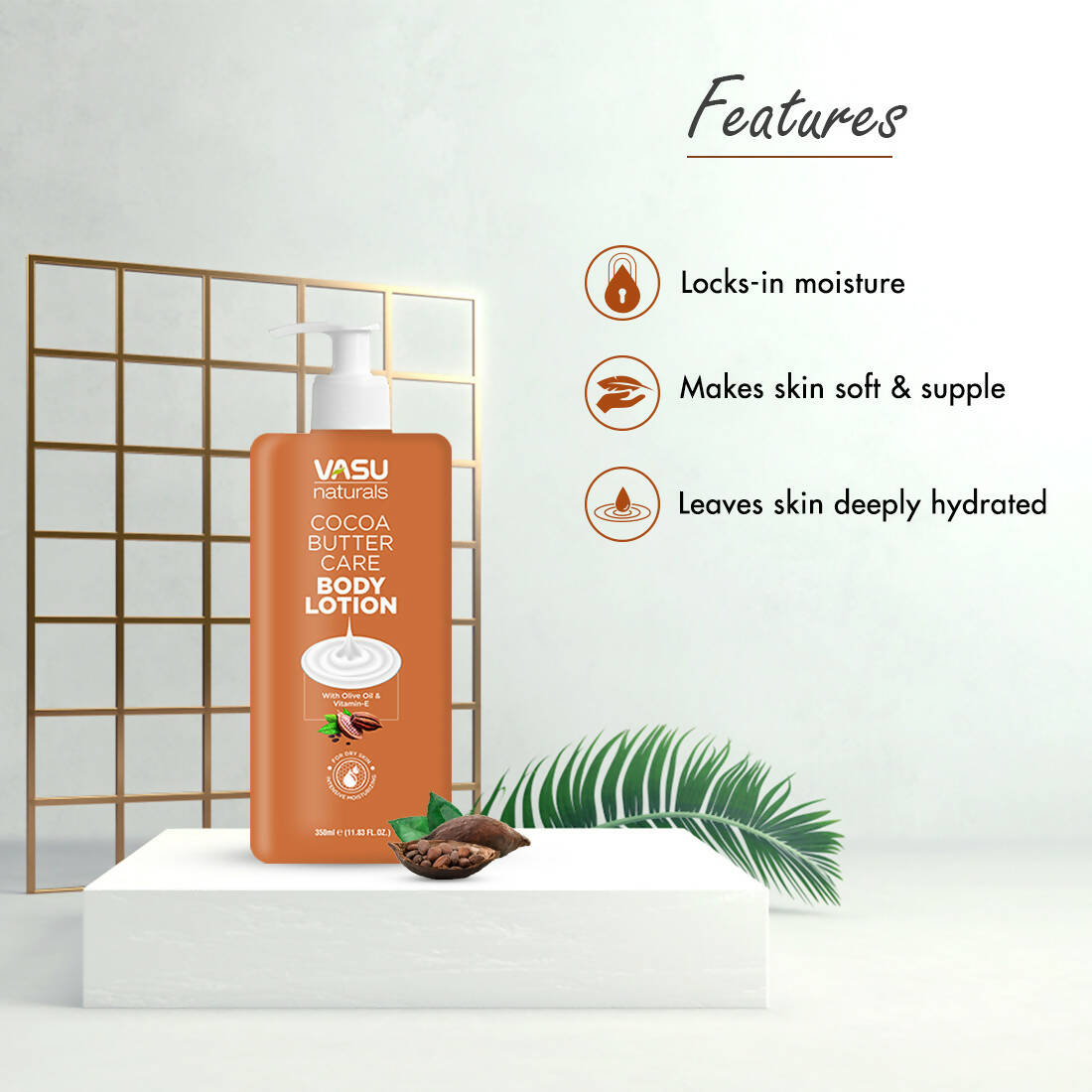 Vasu Healthcare Naturals Cocoa Butter Care Body Lotion | Grocsy