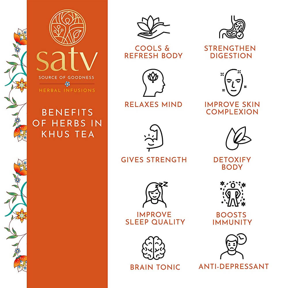 Satv Koolant Khus Herbal Infusion Tea | Grocsy