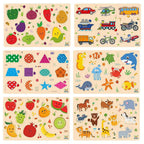 Webby Wooden Educational Puzzle for Preschool Kids- Set of 6 | Grocsy