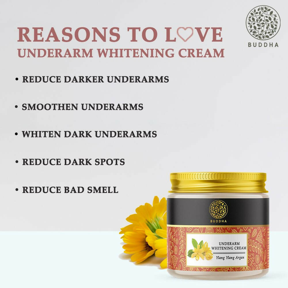 Buddha Natural Underarm whitening cream - Helps to Lighten Dark, Discolored Underarms | Grocsy