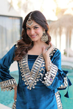 Joban Fashion Rama Kurta Set Velvet Embroidery Sequence Work | Grocsy