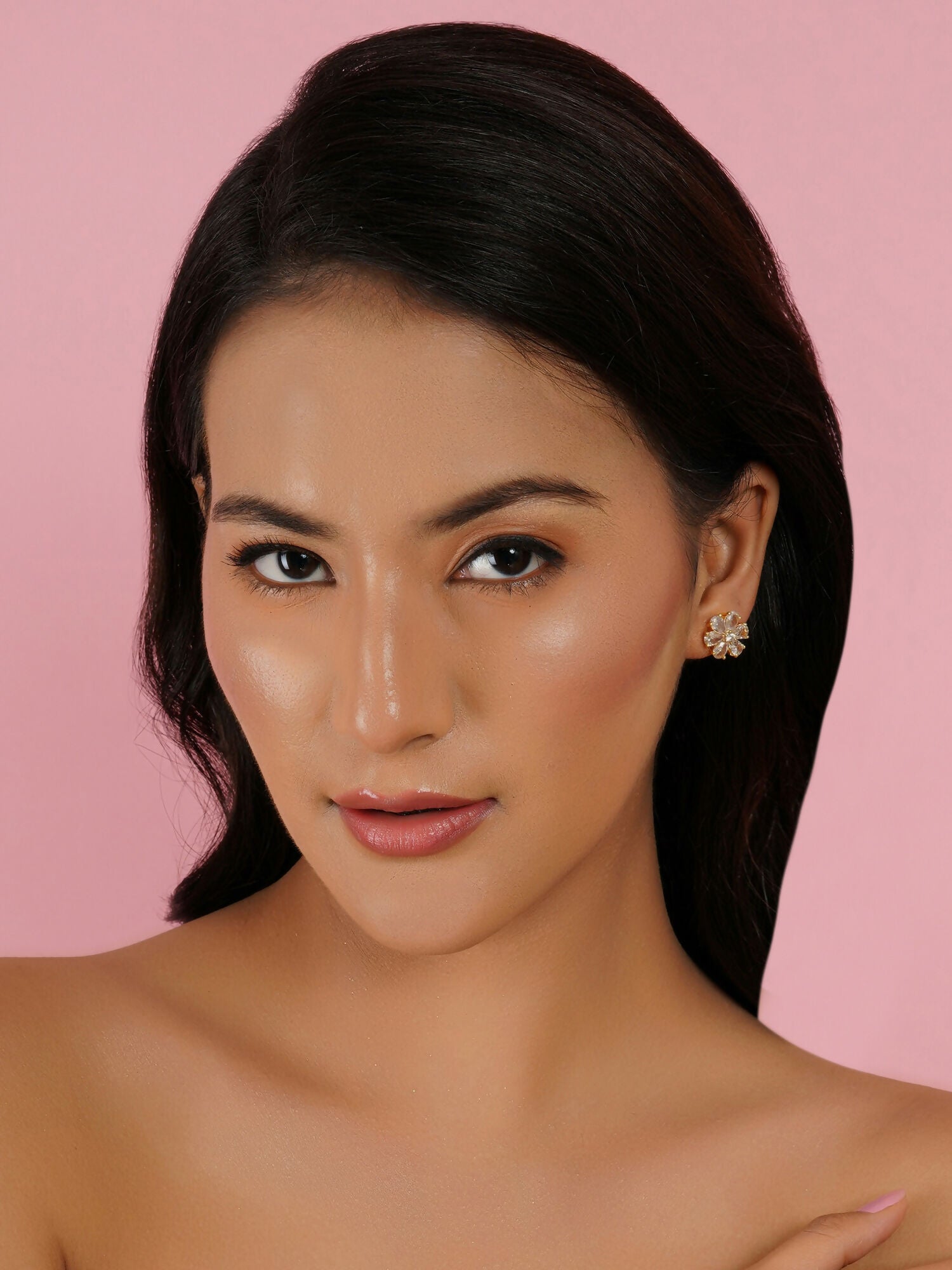 stone stud (white) - Ruby Raang | Grocsy
