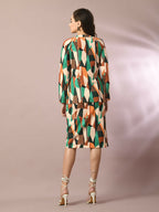 Myshka Women's Multi Printed Knee Length Party Embellished Skirts | Grocsy