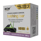 Wow Skin Science Activated Bamboo Charcoal Bathing Bar | Grocsy