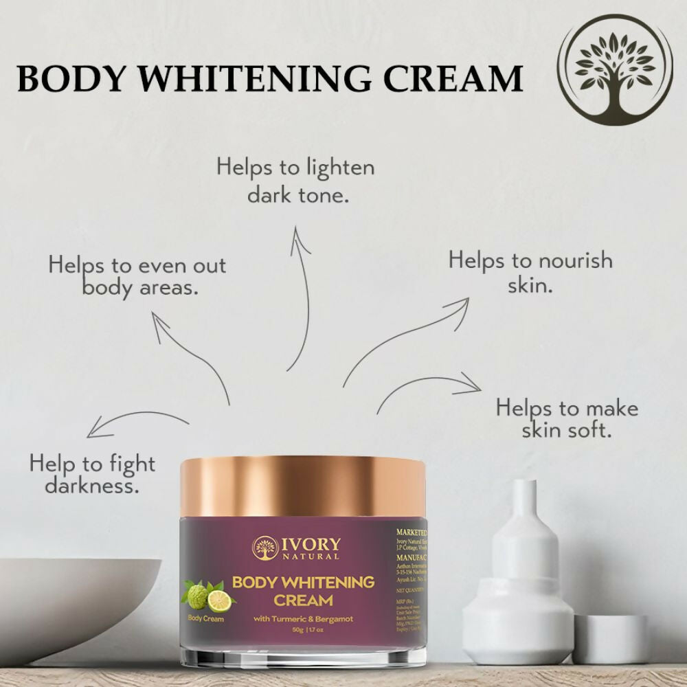 Ivory Natural Body Whitening Cream - Achieve Even Skin Tone And Smooth Texture For A Radiant Glow | Grocsy