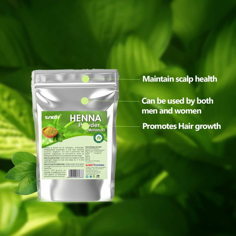 Syndy Pharma Henna Powder (Mehandi) for Hair & Skin | Grocsy
