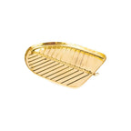 Spillbox Gold-Toned Brass Textured Banana-leaf Shaped Thali Pooja Essential | Grocsy