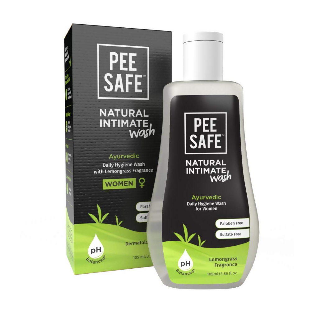 Pee Safe Natural Intimate Wash with Lemongrass Fragrance and Natural Intimate Wipes For Women | Grocsy