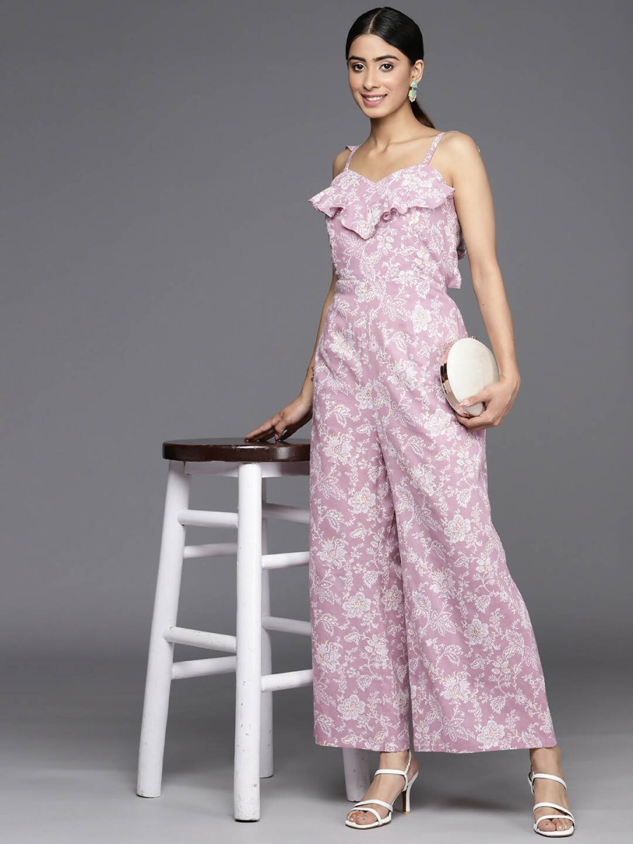 Ahalyaa Women's Traditional wear Jumpsuit - Lavender | Grocsy