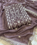 KC Lilac Summer Wear Rangoli Silk Straight Suit For Women | Grocsy