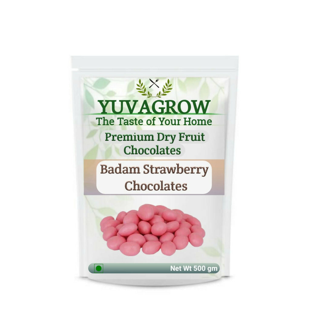 Yuvagrow Badam Strawberry Chocolates | Grocsy