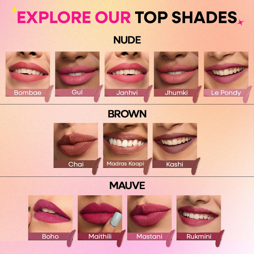 Nykaa Matte To Last ! Transferproof Liquid Lipstick - Bombae -01 | Grocsy