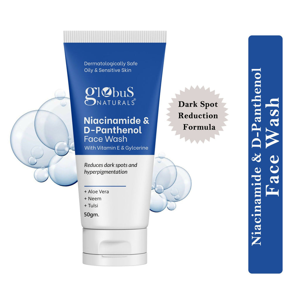 Globus Naturals Niacinamide & D-Panthenol Face Wash with Vitamin E & Glycerine | Grocsy
