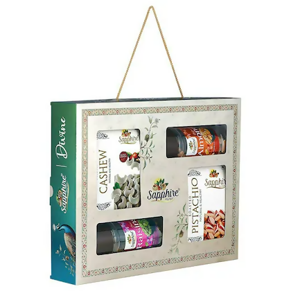 Sapphire Dry Nuts Divine Assorted Dry Fruit Gift Pack | Grocsy