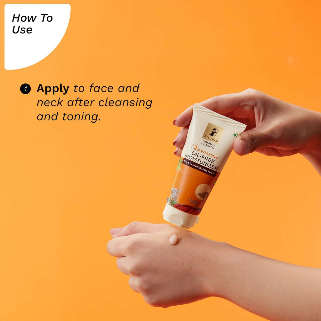 Pilgrim Australian 2% Vitamin C Oil free Moisturizer with Kakadu Plum & Lime Pearl For Oily & Acne Prone Skin | Grocsy