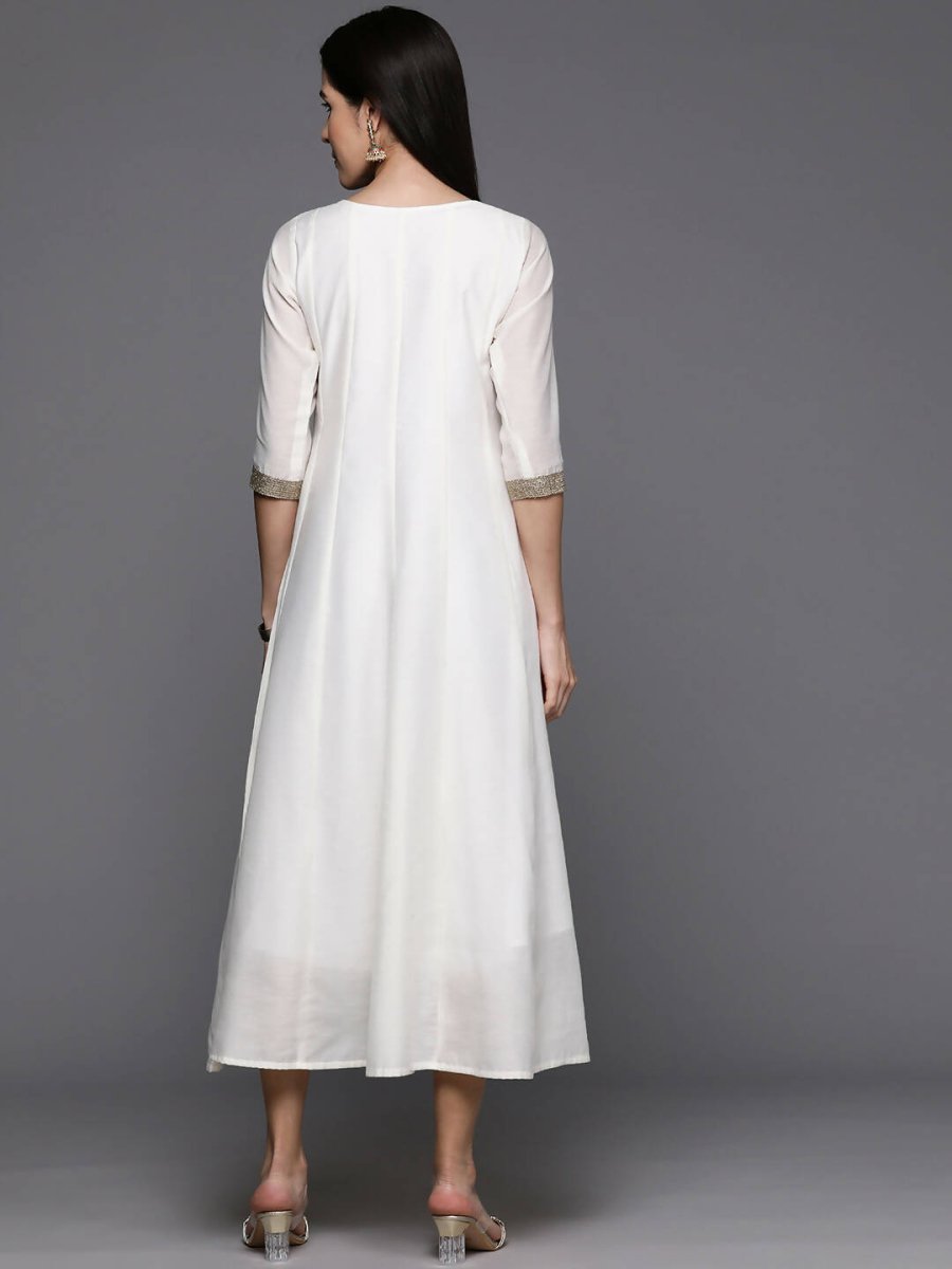 Ahalyaa Women's Traditional wear Ethnic Dress - Off White | Grocsy