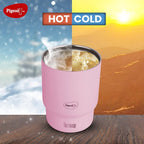 Pigeon Thermocup Stainless Steel Vacuum Insulated Coffee Cup Tumbler - 350ml (Pink) | Grocsy