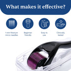 Man Matters Derma Roller 1.00 mm With 540 Titanium Alloy Needles - Promotes Beard Growth & Reduces Acne Scars | Grocsy