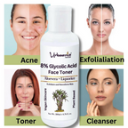 Urbaano Herbal 8% Glycolic Acid Toner For Glowing Skin | Grocsy