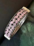 Joban Fashion Onion Pink Brass Oxidized Ethnic Openable Kada | Grocsy