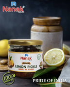 Nanak Homemade Lemon Pickle,300g-[Less Oil & Salt] [Sweet & Sour] | Grocsy