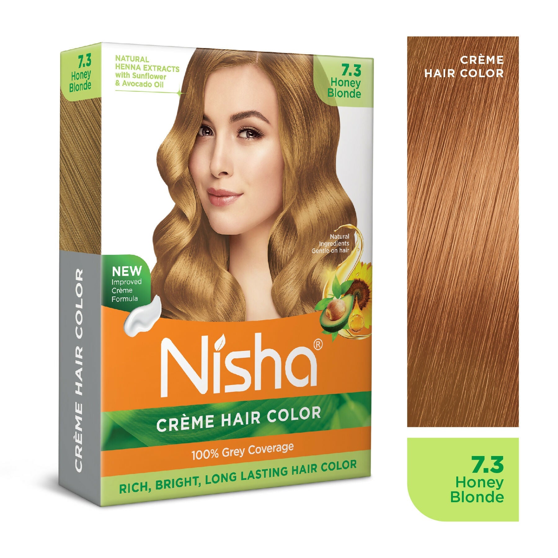 Nisha Creme Hair Color for Women - Honey Blonde | Grocsy
