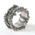 Mominos Fashion Joharkamal Oxidised Silver-Plated Ghungroo Handcraft Bracelet - Design 022