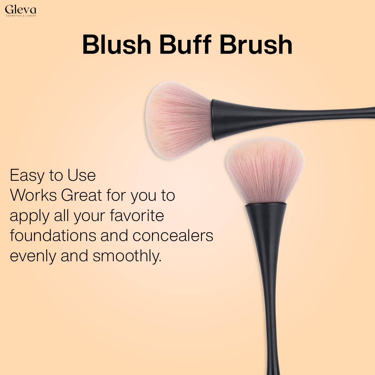 Gleva Ultimate Blend Makeup Brush Black Pink | Grocsy