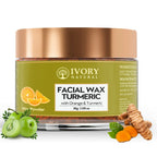 Ivory Natural Facial Wax Powder With Turmeric - Natural Facial Hair Removal Wax For Instant Skin Brightening | Grocsy
