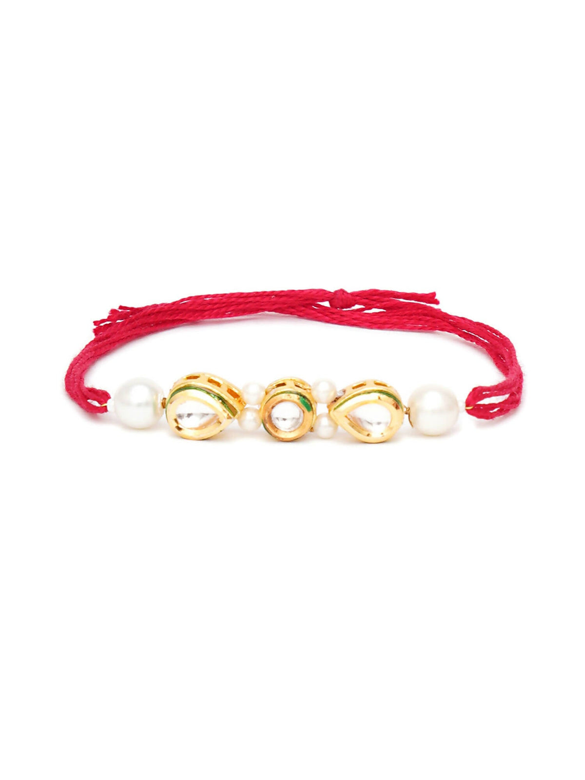 Designer kundan Rakhi - Ruby Raang | Grocsy