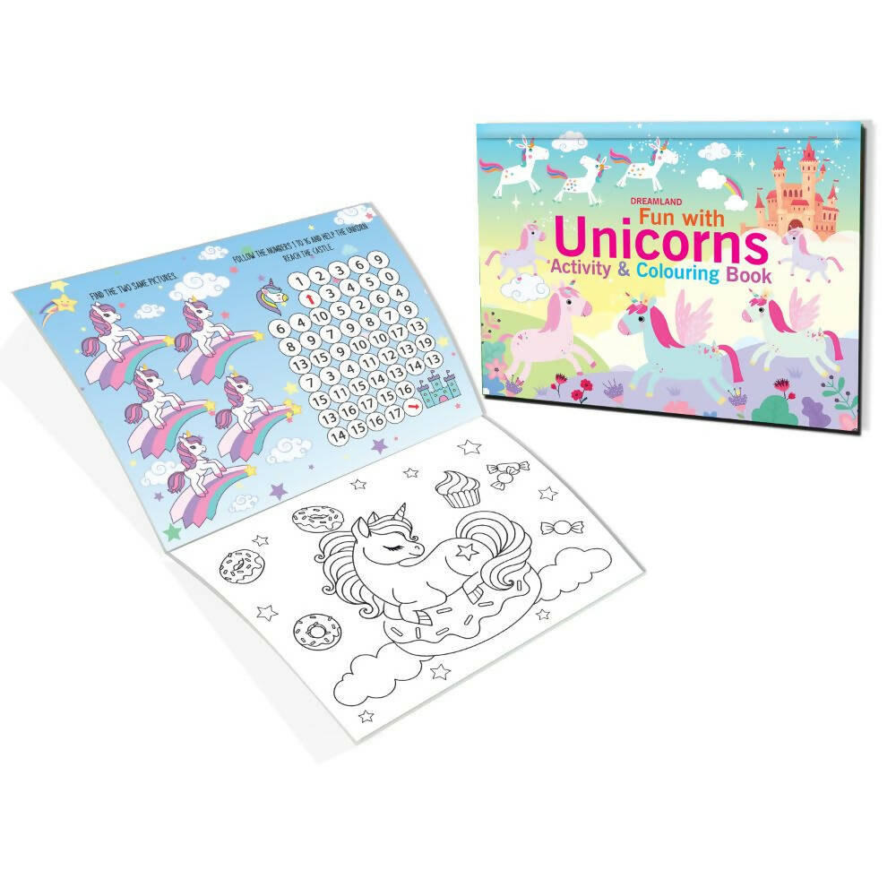 Dreamland Fun with Activity & Colouring Books Pack- A Pack of 4 Books : Children Interactive & Activity Book | Grocsy