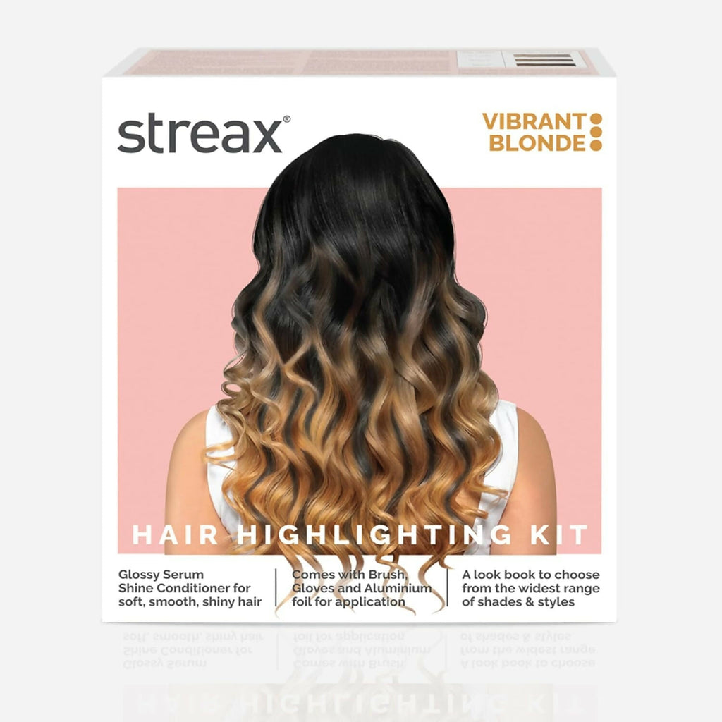 Streax Hair Color Highlighting Kit - Vibrant Blonde | Grocsy