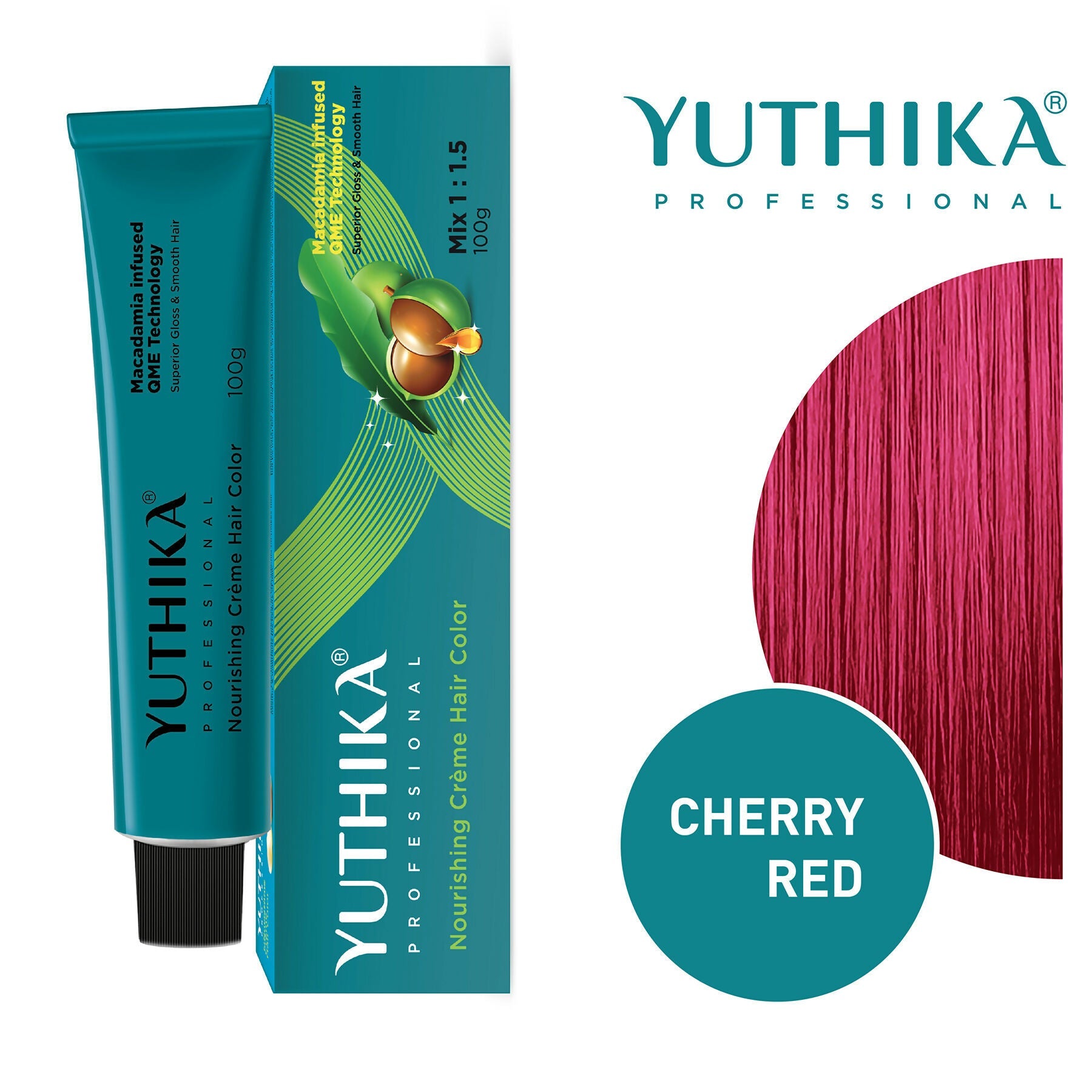 Yuthika Professional Creme Hair Colour - Cherry Red | Grocsy