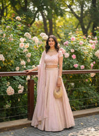Lehenga Mart Designer Indian Wedding Lehenga Choli-Pink | Grocsy